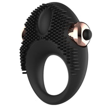Inel vibrator WOMANVIBE - Thor, atasabil penisului, pentru stimularea clitorisului, silicon, negru