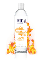 Lubrifiant alunecos, BTB WATER Warm Feeling, pe baza de apa, senzatie de incalzire, 250 ml