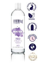 Lubrifiant alunecos, BTB WATER Red Fruits, pe baza de apa, cu aroma de Fructe Rosii, 250 ml