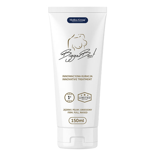 Ser MEDICA-GROUP Bigger Bust, pentru mărirea și fermitatea sânilor, efect hidratant, cu ulei de argan, 150 ml