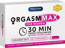 Capsule MEDICA-GROUP OrgasmMax Women, pentru orgasm intens și creșterea libidoului feminin, cu ginseng, 2 buc
