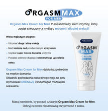 Cremă MEDICA-GROUP OrgasmMax Men, pentru potență, erecții puternice și întârzierea ejaculării, 50 ml