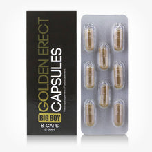 Capsule Big Boy Golden Erect, pentru erectie puternica, libido, energie si rezistenta sexuala, 8 buc