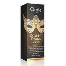Picaturi gel intim ORGIE Orgasm Drops Vibe!, stimulare clitoris si exitare,15 ml
