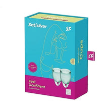 Cupa menstruala, Satisfyer Feel Confident, culoare verde, 1 cutie x 2 buc