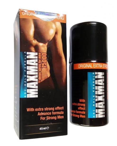 Spray MAXMAN 75000 Original Extra Strong Delay, pentru întârzierea ejaculării, cu ulei de ricin, 45 ml