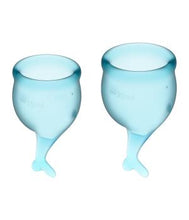 Cupa menstruala, Satisfyer Feel Secure, culoare bleu, 1 cutie x 2 buc