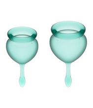 Cupa menstruala, Satisfyer Feel Good, culoare verde, 1 cutie x 2 buc