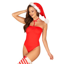 Costum sexy Obsessive Kissmas Teddy, rosu, M/L