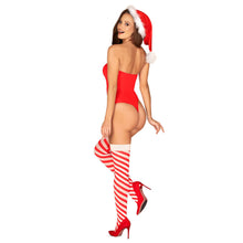 Costum sexy Obsessive Kissmas Teddy, rosu, M/L