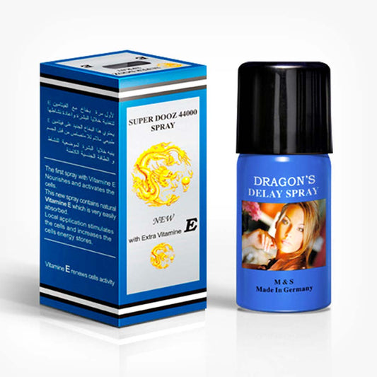 Spray puternic SUPER DOOZ 44000, pentru întârzierea ejaculării, cu vitamina E, fără parfum, fără gust, 45 ml