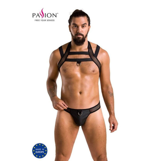 Set lenjerie erotică pt bărbați Passion 043, 2 piese, negru, S/M