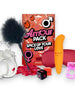 Set erotic AMOUR PACK Spice Up Your Love, cu stimulator, inel pentru penis vibrator, mască, cătușe, zaruri, pană pentru stimulare și petale, pentru cupluri