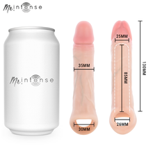 Manșon realist MR INTENSE Simon S, pentru extensia și îngroșarea penisului, lungime inserabilă 8.5 cm, + 4.5 cm, culoarea pielii