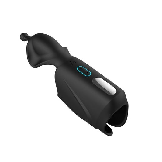 Masturbator B-SERIES Penis Stimulator, cu funcție de încălzire, 10 funcții de vibrație, rezistent la apă, negru (807665)