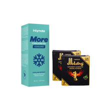 Pachet pentru cupluri: Capsule afrodisiace DIBLONG, 4 buc + Gel intim INTYMATE More Cooling, 30 ml