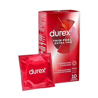 Prezervative ultra subtiri Durex Thin Feel, Extra Thin, 54 mm, 1 cutie x 10 buc