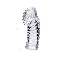 Manșon pentru deget A-TOYS Dale, texturat, cu striații, pentru stimularea punctului G, din TPE, transparent, 8.5 cm