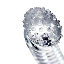 Manșon pentru deget A-TOYS Dale, texturat, cu striații, pentru stimularea punctului G, din TPE, transparent, 8.5 cm