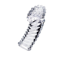 Manșon pentru deget A-TOYS Dale, texturat, cu striații, pentru stimularea punctului G, din TPE, transparent, 8.5 cm