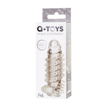 Manșon A-TOYS Fril, cu mini vibrator, pentru extensia și îngroșarea penisului, texturat, cu striații, transparent, 13.4 cm
