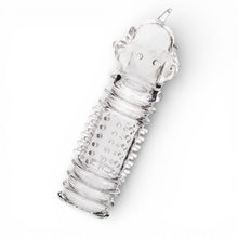 Manșon pentru penis A-TOYS Baldi, pentru îngroșare și stimulare intensă, texturat, cu striații, transparent, 15 cm