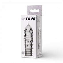 Manșon pentru penis A-TOYS Baldi, pentru îngroșare și stimulare intensă, texturat, cu striații, transparent, 15 cm