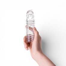 Manșon pentru penis A-TOYS Baldi, pentru îngroșare și stimulare intensă, texturat, cu striații, transparent, 15 cm