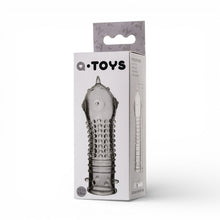 Manșon pentru penis A-TOYS Dond, pentru îngroșare și stimulare intensă, texturat, cu striații, transparent, 14.5 cm