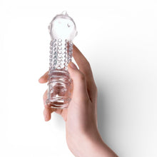 Manșon pentru penis A-TOYS Dond, pentru îngroșare și stimulare intensă, texturat, cu striații, transparent, 14.5 cm