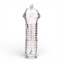 Manșon pentru penis A-TOYS Dond, pentru îngroșare și stimulare intensă, texturat, cu striații, transparent, 14.5 cm