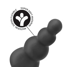 Plug anal cu inel pentru penis ADDICTED TOYS Anal Plug with Ring Model 5, diametre 1.6 - 3.5 cm, din silicon, negru