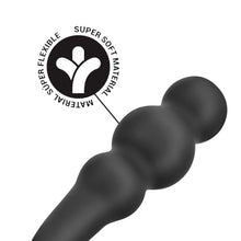 Plug anal cu inel pentru penis ADDICTED TOYS Anal Plug with Ring Model 1, diametre 2.4 - 3 cm, din silicon, negru