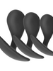 Set plug anal ADDICTED TOYS Anal Plug Set, mărimi S, M, L, 3 dopuri de dimensiuni progresive, lungimi 5.4 cm, 6.6 cm, 7.3 cm, culoare negru