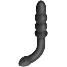 Plug anal ADDICTED TOYS Dual Ended Massager, lungime 16.5 cm, diametre 2.3 - 3 cm, din silicon flexibil, negru