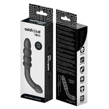 Plug anal ADDICTED TOYS Dual Ended Massager, lungime 16.5 cm, diametre 2.3 - 3 cm, din silicon flexibil, negru