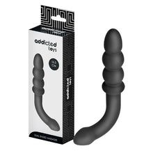 Plug anal ADDICTED TOYS Dual Ended Massager, lungime 16.5 cm, diametre 2.3 - 3 cm, din silicon flexibil, negru