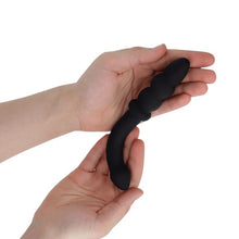 Plug anal ADDICTED TOYS Dual Ended Massager, lungime 16.5 cm, diametre 2.3 - 3 cm, din silicon flexibil, negru