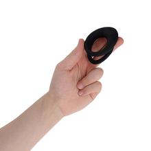 Inel dublu pentru penis ADDICTED TOYS Textured Double Cock Ring, texturat pentru stimulare intensă, 3.7 - 4.5 cm, negru
