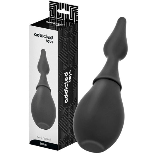 Duș anal ADDICTED TOYS Travel Cleaner Model 1, capacitate 160 ml, compact și ușor de folosit, din silicon moale, negru