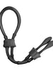 Inel dublu pentru penis ADDICTED TOYS Adjustable Cock Tie, din silicon flexibil și ajustabil, negru