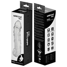 Manșon pentru penis ADDICTED TOYS Extend Your Penis Length M, pentru extensie și îngroșare, design realist, 18 cm, transparent