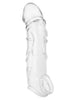 Manșon pentru penis ADDICTED TOYS Extend Your Penis Length M, pentru extensie și îngroșare, design realist, 18 cm, transparent