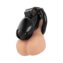 Cușcă pentru penis ADDICTED TOYS Midnight Cells, pentru castitate bărbați, cu 4 inele pentru penis, culoare negru, diamentru 31 mm
