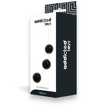 Bile anale ADDICTED TOYS Pleasure Balls, din material premium ABS, cu inel pentru extracție, lungime 15 cm, diametru 3.6 cm, culoare negru