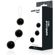 Bile anale ADDICTED TOYS Pleasure Balls, din material premium ABS, cu inel pentru extracție, lungime 15 cm, diametru 3.6 cm, culoare negru