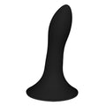 Dildo ADRIEN LASTIC HITSENS 5, din silicon, pentru penetrare vaginală sau anală, bază cu ventuză pentru fixare, lungime 12.9 cm, negru