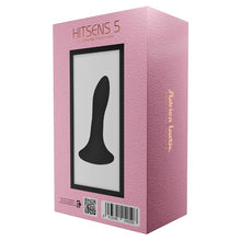 Dildo ADRIEN LASTIC HITSENS 5, din silicon, pentru penetrare vaginală sau anală, bază cu ventuză pentru fixare, lungime 12.9 cm, negru