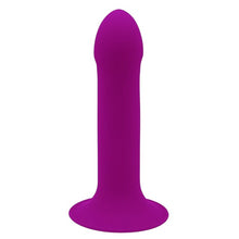 Dildo ADRIEN LASTIC HITSENS 6, din silicon, compatibil cu hamuri strap-on, bază cu ventuză pentru fixare, lungime 13.5 cm, mov