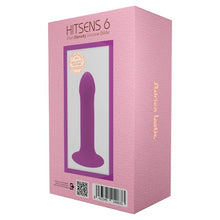 Dildo ADRIEN LASTIC HITSENS 6, din silicon, compatibil cu hamuri strap-on, bază cu ventuză pentru fixare, lungime 13.5 cm, mov